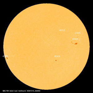 sunspots labeled