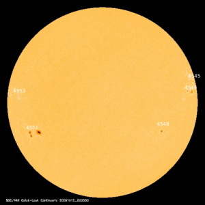 sunspots labeled