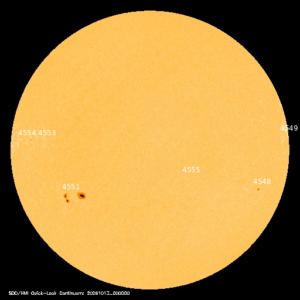 sunspots labeled