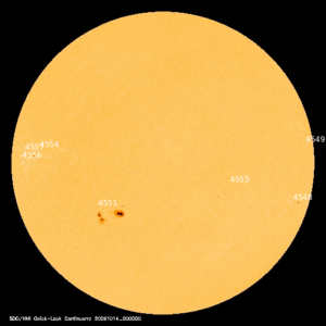 sunspots labeled