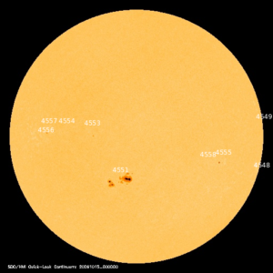 sunspots labeled