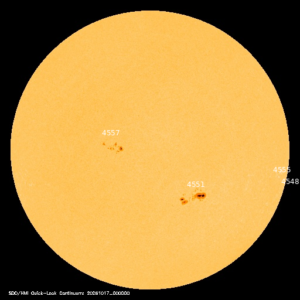 sunspots labeled