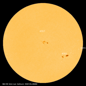 sunspots labeled