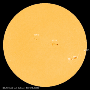 sunspots labeled