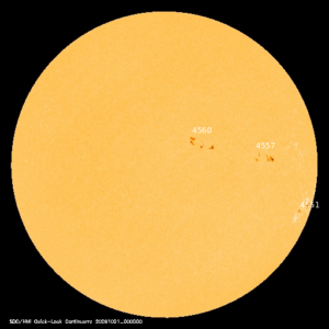 sunspots labeled