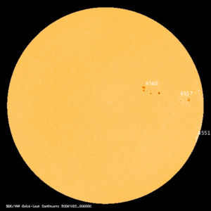 sunspots labeled