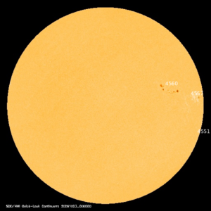 sunspots labeled