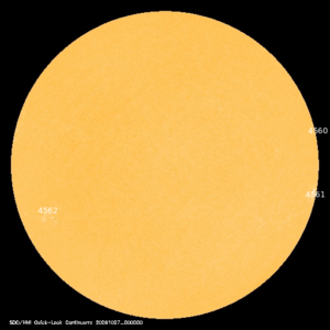 sunspots labeled