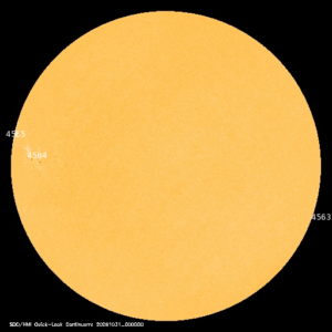 sunspots labeled